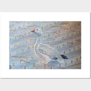 Snow Goose in the Cornfield Posters and Art